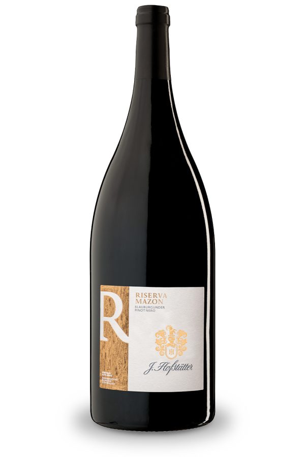 Leckerer Rotwein Pinot Nero von Weingut Hofstätter Riserva Mazon Pinot Nero Blauburgunder Magnum aus Südtirol